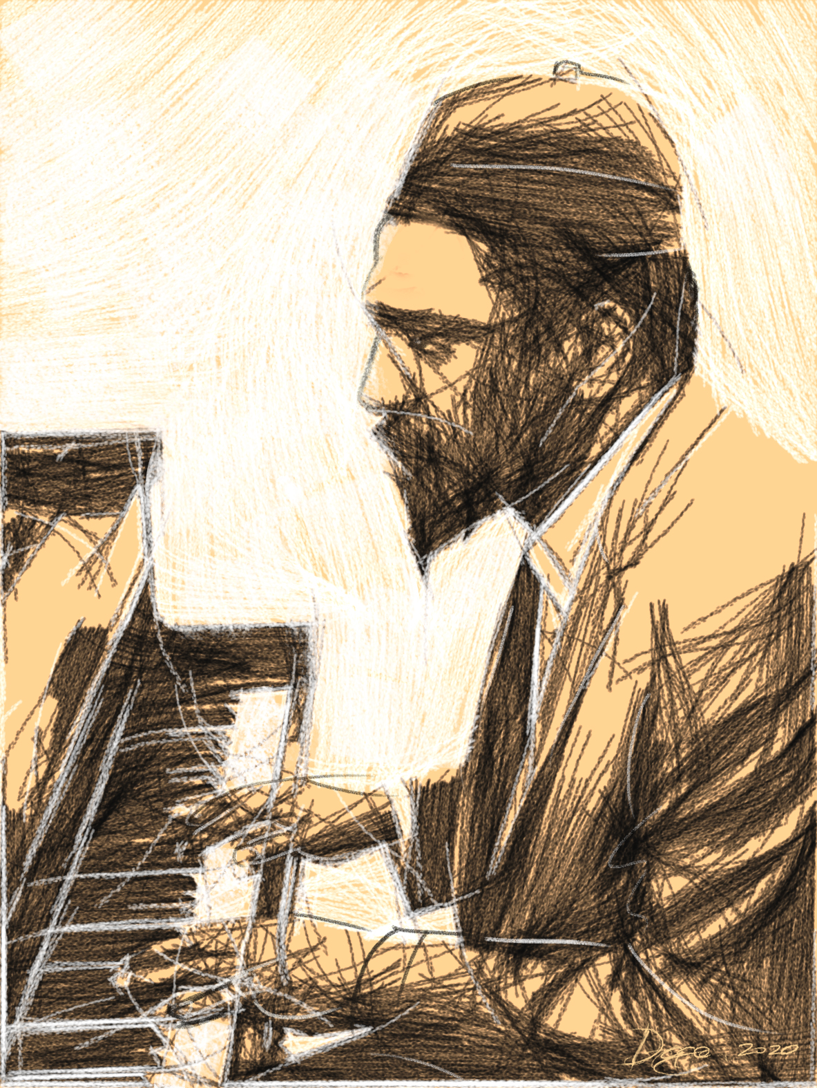 piano player_abstract (Thelonius Monk)